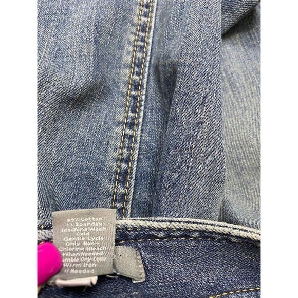 Ann Taylor Blue Jean Straight Pencil Mini Denim Skirt Sz 0P‎ 0 Petite - Picture 6 of 6